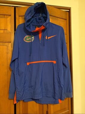 Nike Blue & Orange Florida Gators Hooded Rain Pullover
